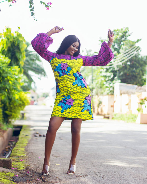Mixed Ankara Shift dress