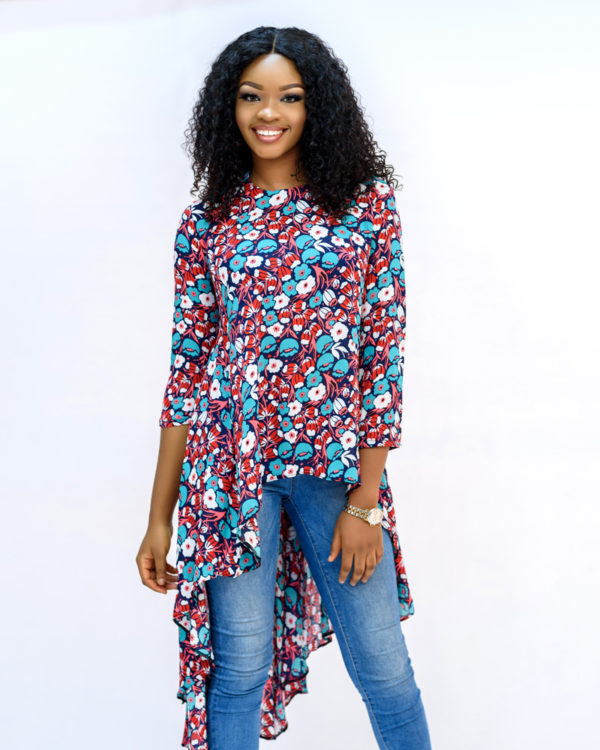 Women high low loose tunnic top