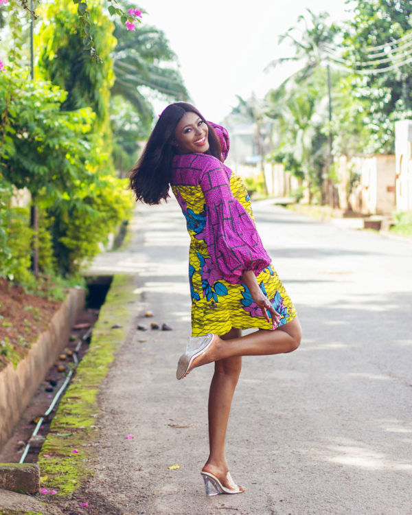 Mixed Ankara Shift dress