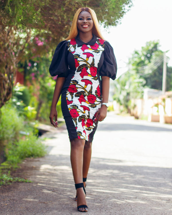 Ankara Bodycon Panel Dress5