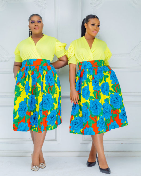 Yellow Ankara skirt