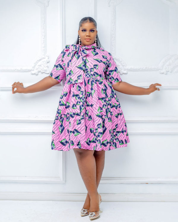 Ankara loose swing dress